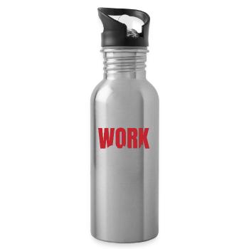 Pensioner Pension Funny Allergic To Work - Water bottle with straw - silver - Right