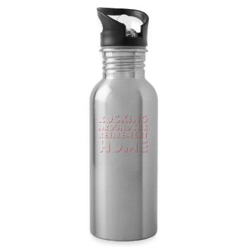 Rentner Rente Rentner - Trinkflasche mit integriertem Trinkhalm - Lightsilver - Rechts