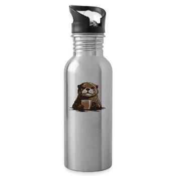 Otter - Water bottle with straw - silver - Right