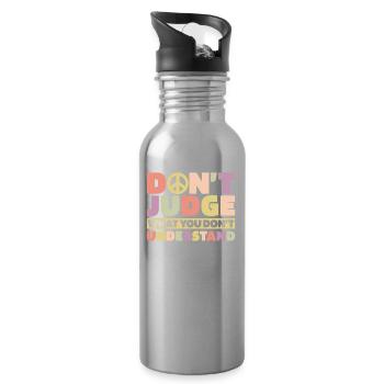 Maman Soutien Maman - Gourde avec paille intégrée - argent clair - Droite