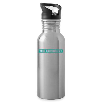 Vater Papa Funniest Dad - Water bottle with straw - silver - Right