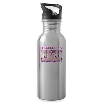 Anime Manga Anime Birthday Girl - Water bottle with straw - silver - Right