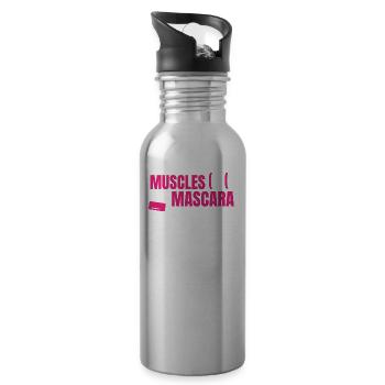 Haltérophilie Haltérophiles Femmes Power - Gourde avec paille intégrée - argent clair - Droite