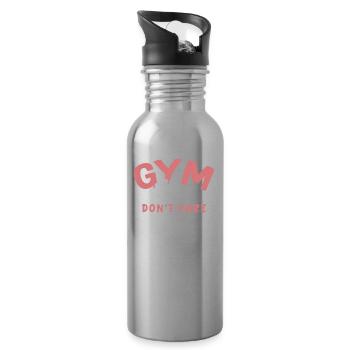 Gewichtheben Gewichtheber Haar - Trinkflasche mit integriertem Trinkhalm - Lightsilver - Rechts