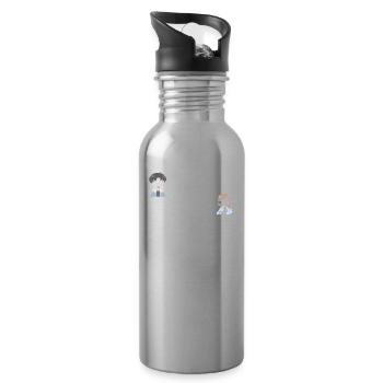Anime Manga - Trinkflasche mit integriertem Trinkhalm - Lightsilver - Rechts