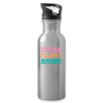Anime Manga - Trinkflasche mit integriertem Trinkhalm - Lightsilver - Rechts