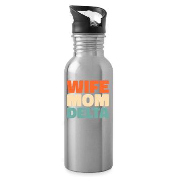 Schwesternschaft Soroitas Delta Mama - Trinkflasche mit integriertem Trinkhalm - Lightsilver - Rechts