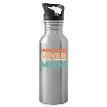Saint Bernard - Water bottle with straw - silver - Right
