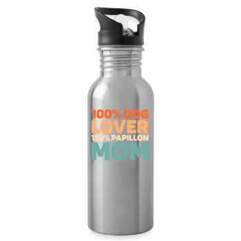 Papillon - Trinkflasche mit integriertem Trinkhalm - Lightsilver - Rechts