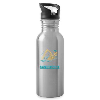 Flotteur de natation squelette - Gourde avec paille intégrée - argent clair - Droite