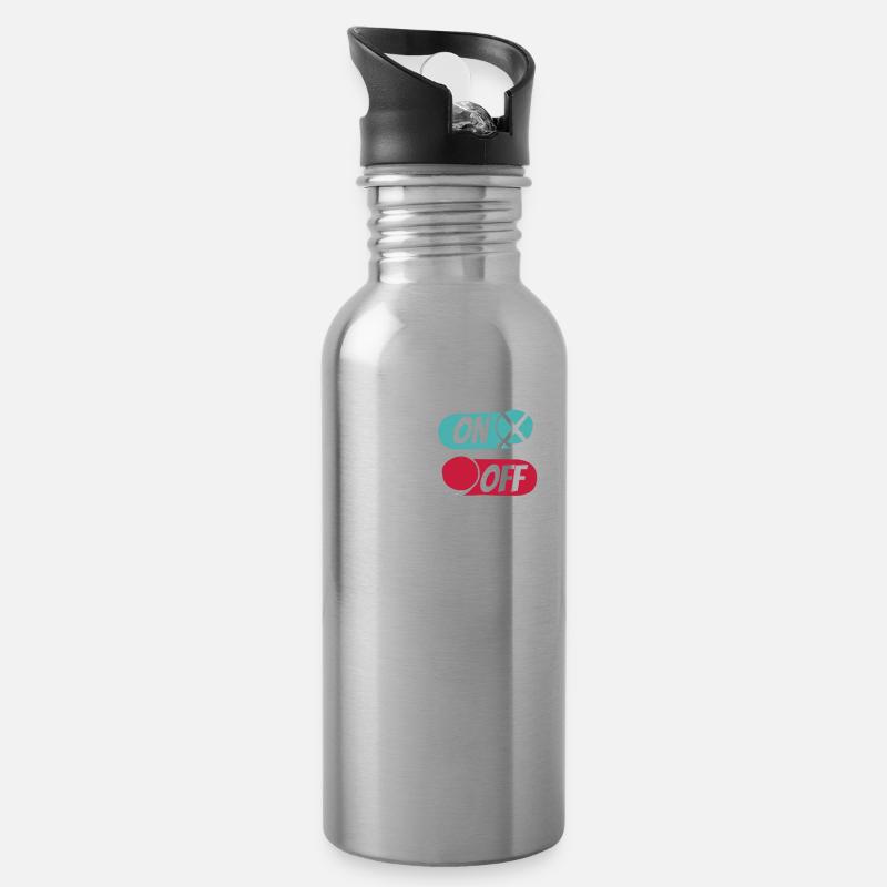 Klarinette Klarinettist Clarinet On World Off - Trinkflasche mit integriertem Trinkhalm - Lightsilver