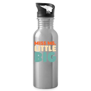Sorority Soroitas Big Sister - Water bottle with straw - silver - Right