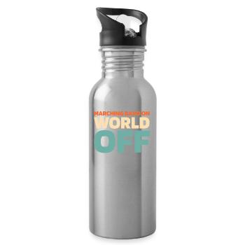 Fan train Spielmannszug - Water bottle with straw - silver - Right