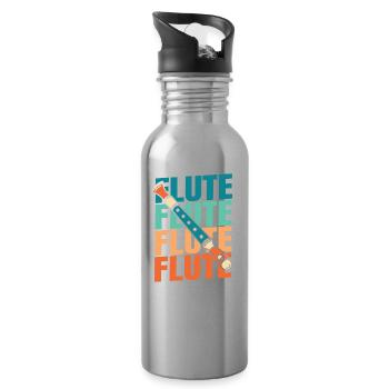 Joueur de flûte - Gourde avec paille intégrée - argent clair - Droite