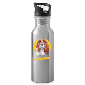 Cocker Spaniel Idgaf - Gourde avec paille intégrée - argent clair - Droite
