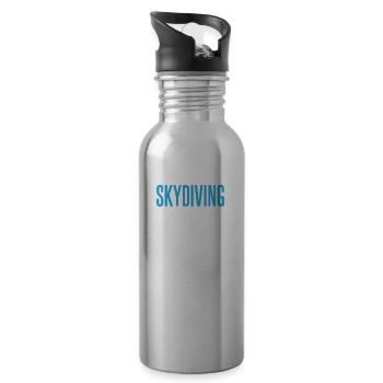 Skydiving - Water bottle with straw - silver - Right