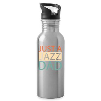 Jazz Music Just A Jazz Dad - Water bottle with straw - silver - Right
