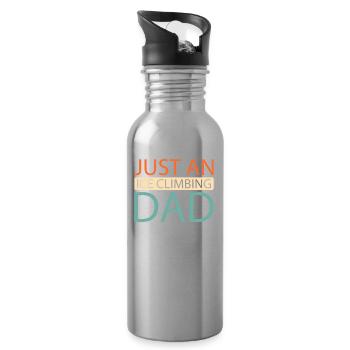 Eisklettern Just An Ice Climbing Dad - Trinkflasche mit integriertem Trinkhalm - Lightsilver - Rechts