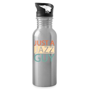 Jazz Music Just A Jazz Guy - Water bottle with straw - silver - Right