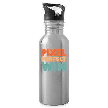 Sim Racing - Water bottle with straw - silver - Right