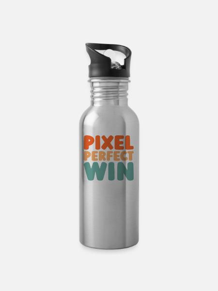 Sim Racing - Trinkflasche mit integriertem Trinkhalm - Lightsilver