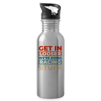 Sim Racing - Trinkflasche mit integriertem Trinkhalm - Lightsilver - Rechts