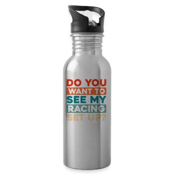Sim Racing - Trinkflasche mit integriertem Trinkhalm - Lightsilver - Rechts