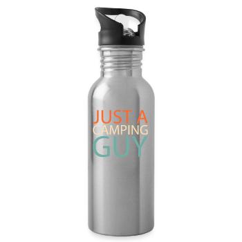 Tent Camping Camping Just A Camping Guy - Water bottle with straw - silver - Right