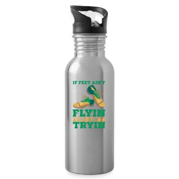 Irish Dance Irischer Tanz - Water bottle with straw - silver - Right