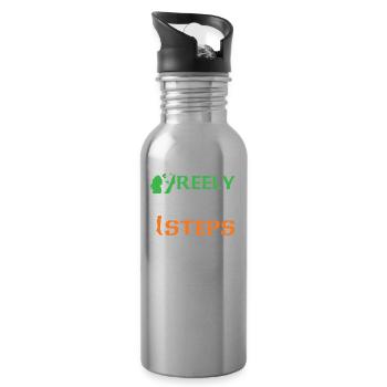 Irish Dance Irischer Tanz - Water bottle with straw - silver - Right