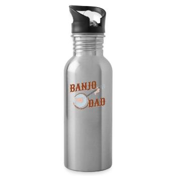 Banjo - Trinkflasche mit integriertem Trinkhalm - Lightsilver - Rechts