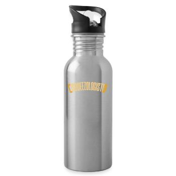 Accordion - Water bottle with straw - silver - Right