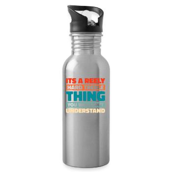 Irish Dance Irischer Tanz - Trinkflasche mit integriertem Trinkhalm - Lightsilver - Rechts