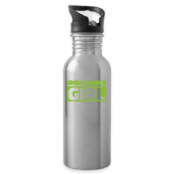 Irish Dance Irischer Tanz - Water bottle with straw - silver - Right