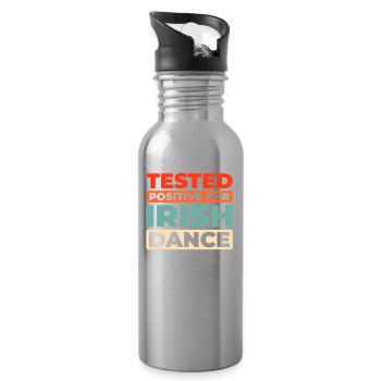 Irish Dance Irischer Tanz - Water bottle with straw - silver - Right