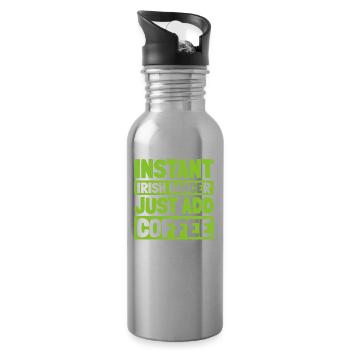 Irish Dance Irischer Tanz - Trinkflasche mit integriertem Trinkhalm - Lightsilver - Rechts