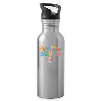 Babysitter Kader - Trinkflasche mit integriertem Trinkhalm - Lightsilver - Rechts