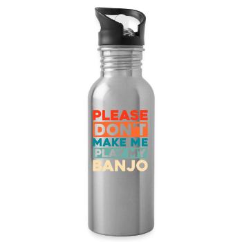 Banjo - Water bottle with straw - silver - Right