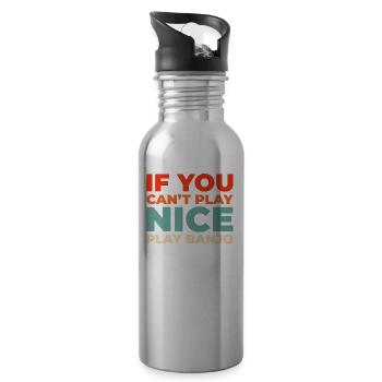 Banjo - Water bottle with straw - silver - Right