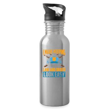 Stellvertreter - Trinkflasche mit integriertem Trinkhalm - Lightsilver - Rechts