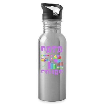 Analytiker Kader - Trinkflasche mit integriertem Trinkhalm - Lightsilver - Rechts