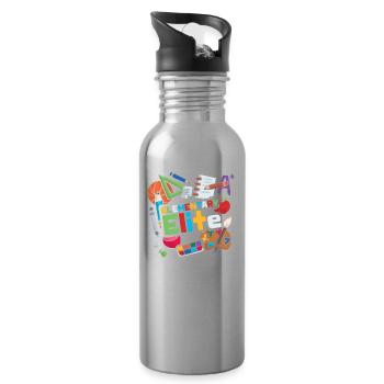 Primary Principal Team - Water bottle with straw - silver - Right