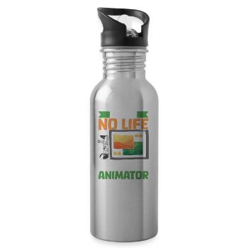 Animator - Water bottle with straw - silver - Right