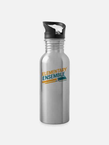 Grundschullehrer Team - Trinkflasche mit integriertem Trinkhalm - Lightsilver