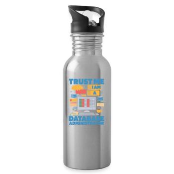 Database Administrator - Water bottle with straw - silver - Right
