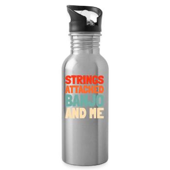 Banjo - Water bottle with straw - silver - Right