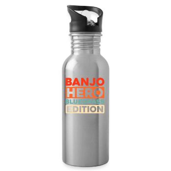Banjo - Water bottle with straw - silver - Right
