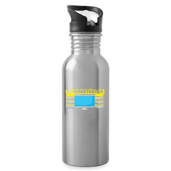 Database Administrator - Water bottle with straw - silver - Right