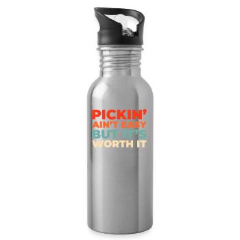 Banjo - Water bottle with straw - silver - Right
