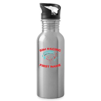 Sim Racing - Trinkflasche mit integriertem Trinkhalm - Lightsilver - Rechts